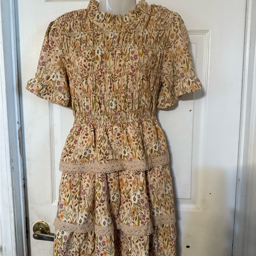 Floral Ruffle Dress NWT
